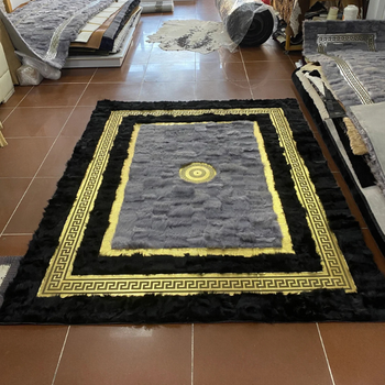 Ekskluzīvs Premium Versace stila paklājs - roku darbs no dabīgās ādas