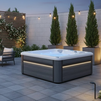 Jacuzzi de jardim OF-4001 Pro – SPA de luxo com hidromassagem para 5 pessoas | Conforto e relaxamento no seu quintal