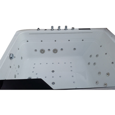 Tugela 913 black whirlpool bathtub 170x130 cm – designer corner SPA bathtub