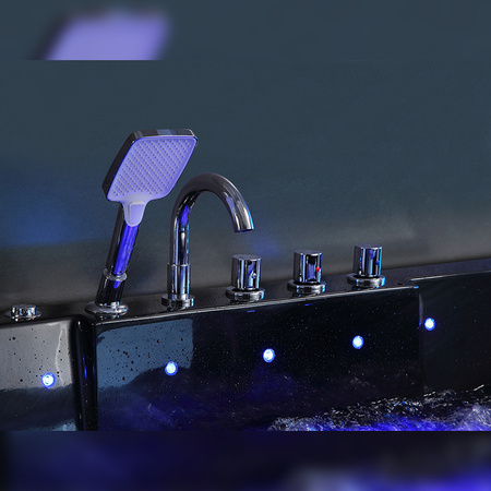 Μπανιέρα SPA με υδρομασάζ IRIS 933C «Μαύρο Κύμα» 170×84 cm – ευρύχωρη, 2‑θέσια