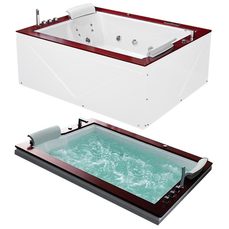 Hydromasážna vaňa Diablo 666 s krytom a doskou 180x150 cm – Luxusný relax v domácom SPA