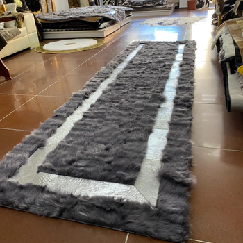 Luxury gift for the home handmade rug PREMIUM style Versace natural sheepskin fur rug