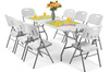 Klappbarer Cateringtisch, Länge 240 cm – weiß