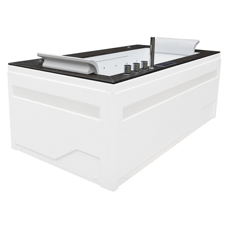 Bañera SPA Boston 926 | 180x100 cm | 46 chorros | Jacuzzi Negro y Gris