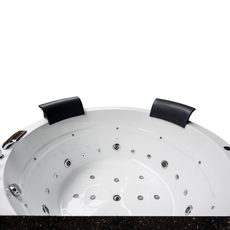 DELLA 916 mustaga mullivann 170×170 cm - mahukas kaheinimese vann