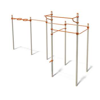 Set de antrenament în aer liber S831.3 | Stâlpi | Bârlogul maimuțelor | Balustrade