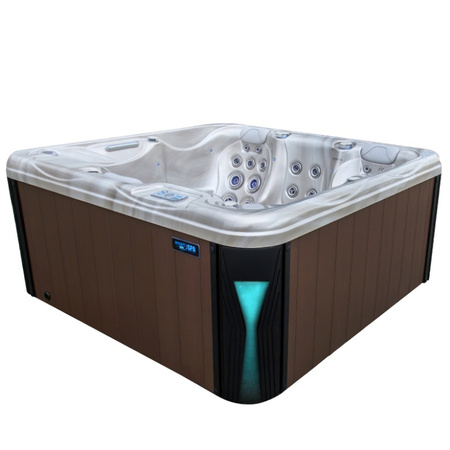 Dārza džakuzi SPA566 200x200 cm - luksusa spa vanna ar burbuļvannu dārzam un terasei