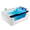 Tugela 913 black whirlpool bathtub 170x130 cm – designer corner SPA bathtub