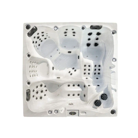 Piscina jacuzzi grande L502 para 5 personas: jacuzzi de jardín de alta calidad, hidroterapia