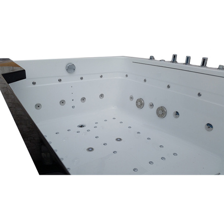 Tugela 913 black whirlpool bathtub 170x130 cm – designer corner SPA bathtub