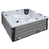 Garden Jacuzzi SPA340ECO Cappuccino 220x220 cm - екологична спа вана със сива дървесна облицовка