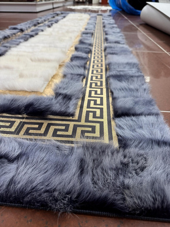 VERSACE-tyylinen matto - ylellinen lampaannahkamatto