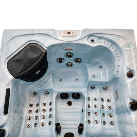 Jacuzzi ogrodowe SPA341 Jasna Fala Oceanu z obudową ciemnoszara deska 220x156 cm – relaks i elegancja w Twoim ogrodzie