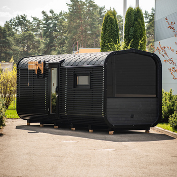 Moderna vrtna sauna CUBE PREMIUM - vanjska s funkcijom opuštanja