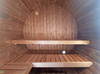 Vonkajšia terasa Sauna Black Easter Edition + ľadová vaňa / Elektrický sporák alebo WIFI sporák / Vysoko kvalitný škandinávsky smrek (Thermowood)