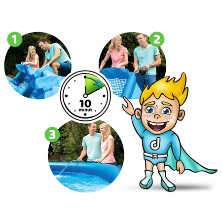 Piscine d'extension de jardin 244 x 61 cm 16 en 1