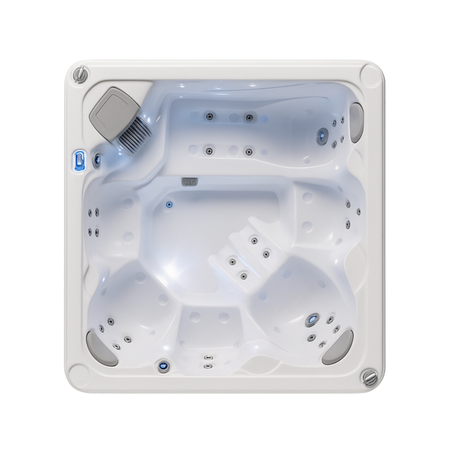 Modern jacuzzi OF-6002 – Trädgårdsspa för 6 personer med LED-belysning och Bluetooth