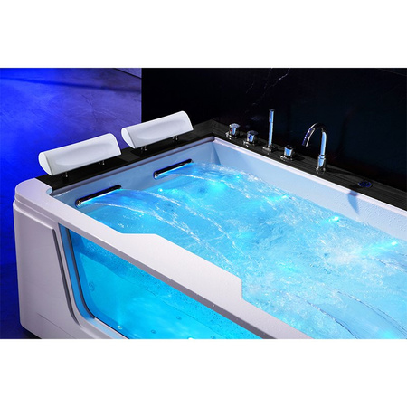 SPA-Badewanne mit Hydromassage ZEFIR 934 192×131 mit Heizelement – „Schwarze Planke“