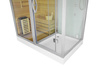 MO-1752W TRIO ESQUERDO canto, sauna seca, sauna a vapor e cabine de duche 180X110X223CM