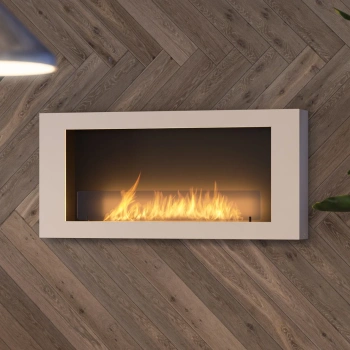 Süvistatav biokamin MURALL 1200 - rippkamin, 4 mm Antisol klaas, 800 Longfire 2L põleti.