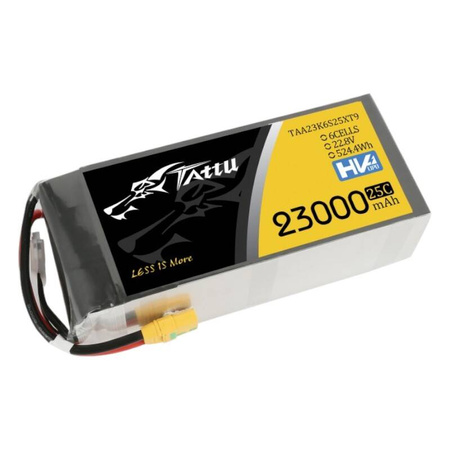Tattu 23000mAh 22,8V 25C 6S1P Lipo Pack baterie s konektorem XT90-S