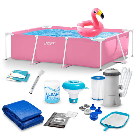 Piscina de jardim com estrutura 220 x 150 x 60 cm 15 em 1