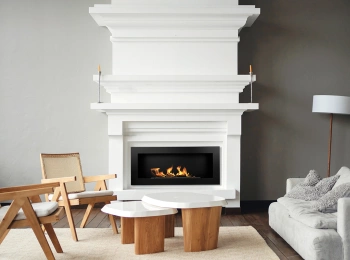 Biofireplace 900x400 Black Structural - Modern Bioethanol Fireplace without Chimney