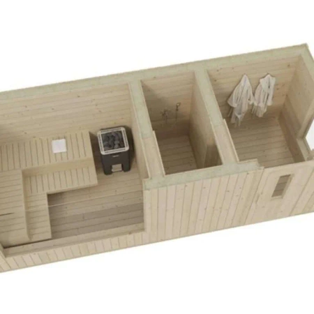 Sauna zewnętrzna/MODULAR SAUNA KALLE “XL”