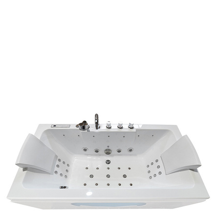 HYDROMASSASJE SPA-BADEKAR REKTANGULÆRT 150×84 CM TOSETER IRIS-933A-hvit