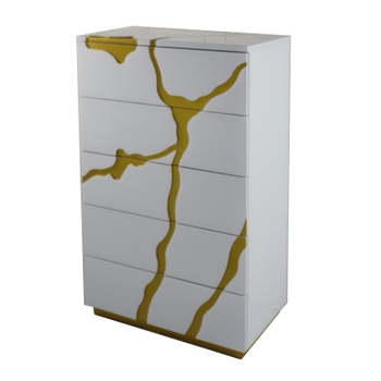  ΣΥΡΤΑΡΙΕΡΑ — MAGNETIC WHITE ΨΗΛΗ • λακαρισμένο MDF + γυαλί • 120 × 75 × 40 cm