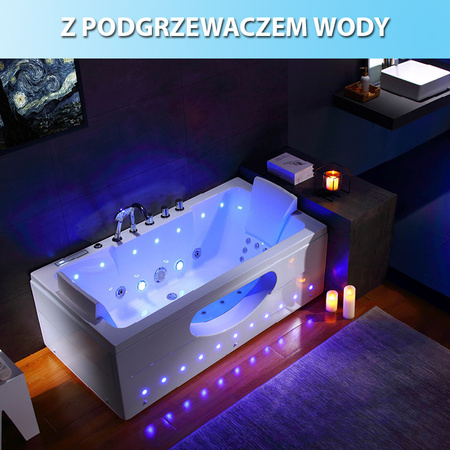 Гідромасажна ванна IRIS 933B 160×84 - глибоке розслаблення в сучасній формі, біла