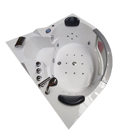 СПА-ванна з гідромасажем ORINO 632C White 135x135 см - зручна ванна для домашнього спа-салону