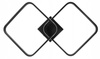 Lampe décorative 2 carrés 52W Noir DL-Z02