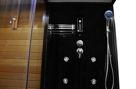 MO-1752B RIGHT TRIO, tør sauna, dampsauna og brusekabine 180X110X223CM