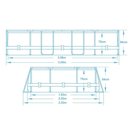 Bestway 5614A + bublinkový stroj GRATIS zahradní bazén 305 x 200 x 84 cm 17in1 rámový bazén