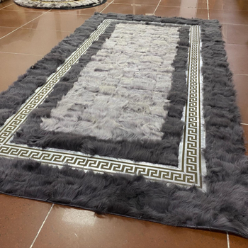 Handgemaakt natuurlijk schapenvacht vloerkleed bont luxe cadeau voor thuis groot langpolig vloerkleed