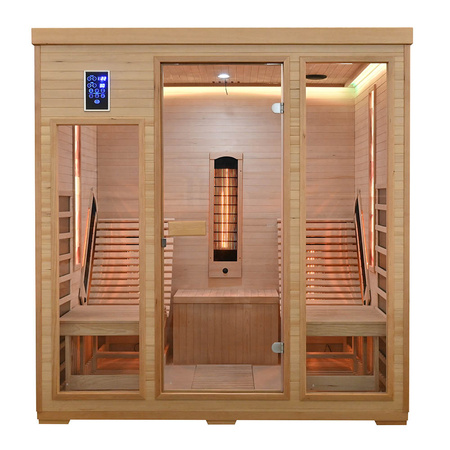 MO-RL4SL Infrasarkanā sauna ar atpūtas krēsliem un sāls akmeni | Wellness | Relax | Spa | Gatavs montāžai | Skandināvu stils