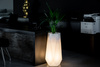 White Siena garden pot with lighting