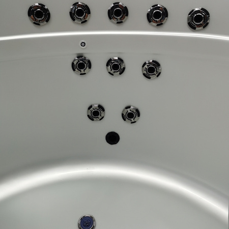 DELLA 916 valge pärliline aiavann, antratsiitne korpus 170x170 cm - luksuslik spaa teie aias!