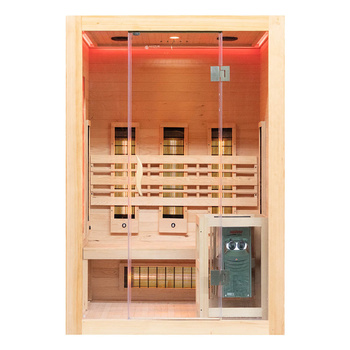 MO-EA2R-M COMBO Sauna infrarroja/finlandesa con calentador HARVIA de 3,5 kW y piedra de sal | Wellness | Relax | SPA | Relajación de Lujo | Minimalismo Elegante