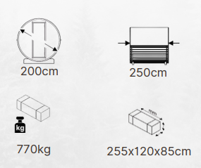 Садова сауна EDA 250 - комфортна сауна преміум-класу на 6-8 осіб з електричною або дров'яною піччю, для розкоші та елегантності