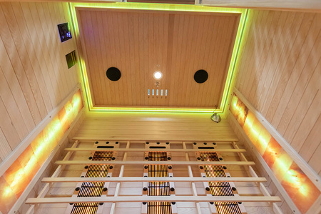 MO-RL3ST Infrarotsauna mit Salzstein + Turmalinen | Heimisches SPA | Montagefertig