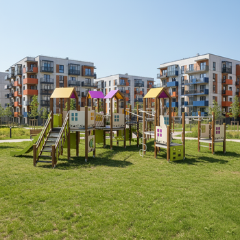 Dětské hřiště Big city-1 (TE931RC) - Moderní dětská herní sestava