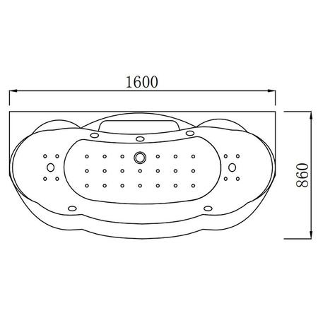 Spaa-vann kodus | Parma 924 160x88 cm 34 joatoru | Jacuzzi
