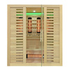 MO-RL4S XL Sauna de infrarrojos con piedra de sal | Wellness | Relax | SPA | Madera Natural | Madera Termotratada
