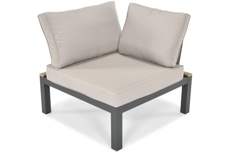 Coin de jardin en aluminium BALI - gris