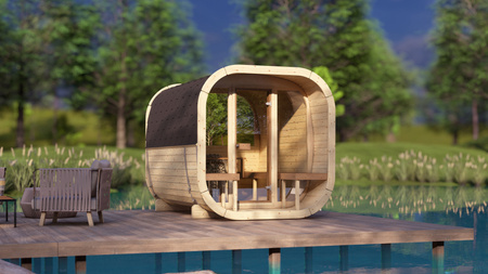 Eke 280 kültéri szauna 4-6 személyre / Elektromos vagy Harvia fatüzelésű kályha / Kiváló minőségű északi lucfenyő ( fenyő termálfa) | Wellness | Relaxáció | SPA | Wellness | Relaxáció | SPA | Wellness | Relaxáció | SPA | Nordic Style | Termálfa