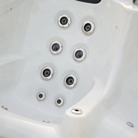 Rechteckiges Swim Spa aus Fiberglas – eingelassenes und freistehendes Outdoor-Schwimmbecken mit Whirlpool, Jacuzzi und Endless Pool Funktion