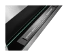 Bio-lareira suspensa em inox com vidro 900x400 – aço inoxidável, design moderno