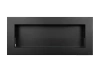 Настінний біокамін зі склом 900x400 Box чорний структурний матовий для вашого комфорту
